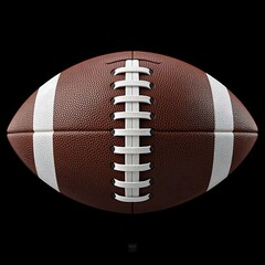 American Football Game Ball Close up Studio Shot Leather Texture Gridiron Sport Competition Winning Teamwork Victory NFL