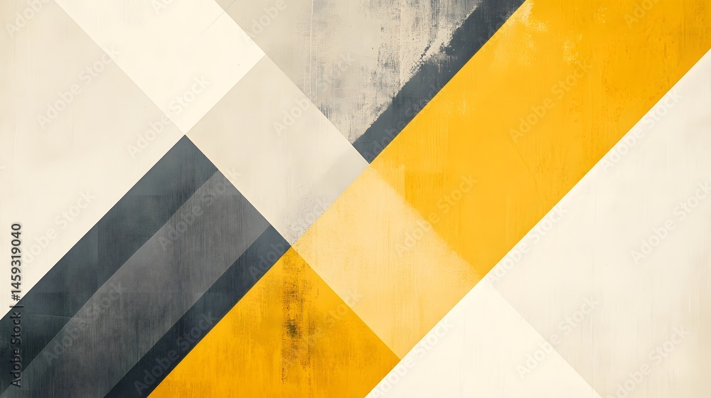 Poster layered abstract background in yellow gray and white with modern patterns