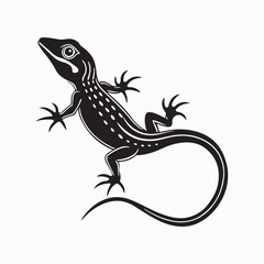 Naklejka premium green anole lizard vector