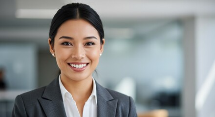 Smiling professional with jacket in airy office