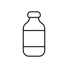 Glass Milk Bottle Vector icon