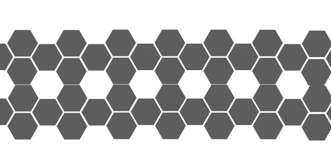 Geometric Hexagonal Pattern with Blue Honeycomb Design