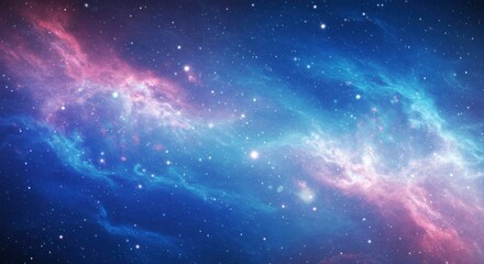 Colorful Nebula in the Dark Space