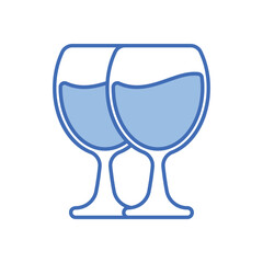 Champagne Glasses Vector icon