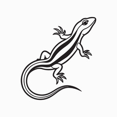 Naklejka premium green anole lizard vector