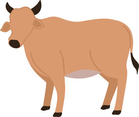 faceless cow animal cartoon