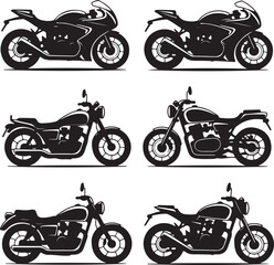Obraz premium Motorbike SVG – Bold Motorcycle Silhouette for T-Shirts & DecalsBiker Clipart – Ride or Die Graphic for Cricut & DIY CraftsVintage Motorcycle SVG – Classic Cruiser Design for Apparel & PrintsRac