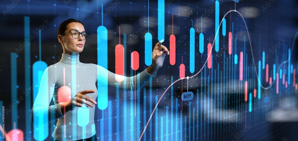 Aufkleber advanced trading strategies visualized through interactive financial analytics.