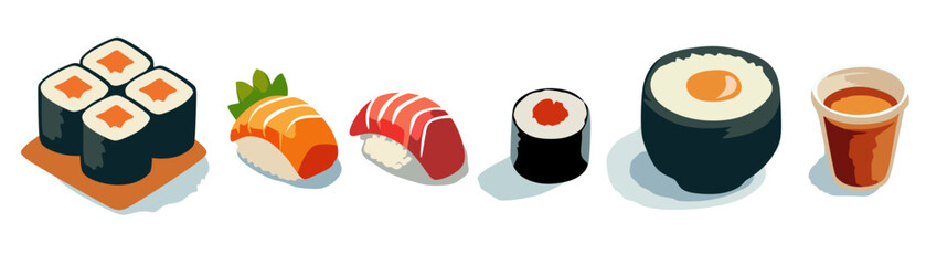 delicious and warm japanese food set