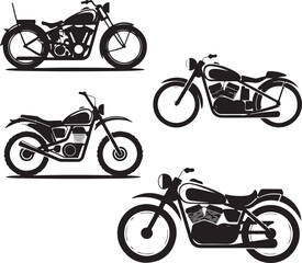 Obraz premium Motorbike SVG – Bold Motorcycle Silhouette for T-Shirts & DecalsBiker Clipart – Ride or Die Graphic for Cricut & DIY CraftsVintage Motorcycle SVG – Classic Cruiser Design for Apparel & PrintsRac