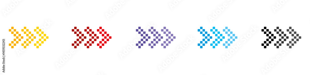 Poster arrow icons set. arrow collection. simple arrow set. colored arrows. vector illustration. eps 10