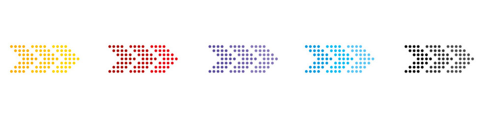 Arrow icons set. Arrow collection. Simple arrow set. Colored arrows. Vector illustration. EPS 10