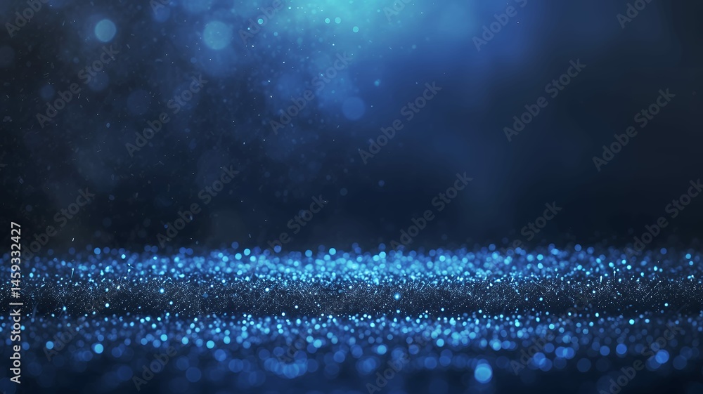 Aufkleber navy and indigo abstract background with soft deep blur dreamy moody sparkles and elegant light part