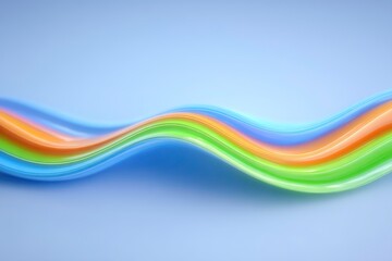 Abstract Pastel Wave Background Design Smooth Colorful Curves for Modern Presentations