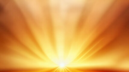 Obraz premium Sunbeam orange and gold gradient with dreamy glowing light rays soft atmospheric blur and warm abstract background