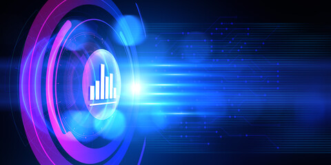 Analysis Financial Big Data Analytics Business technology concept.