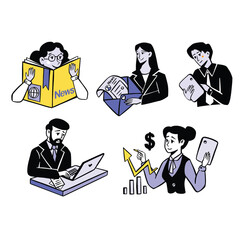 Recruitment of employees information department color Style flat vector