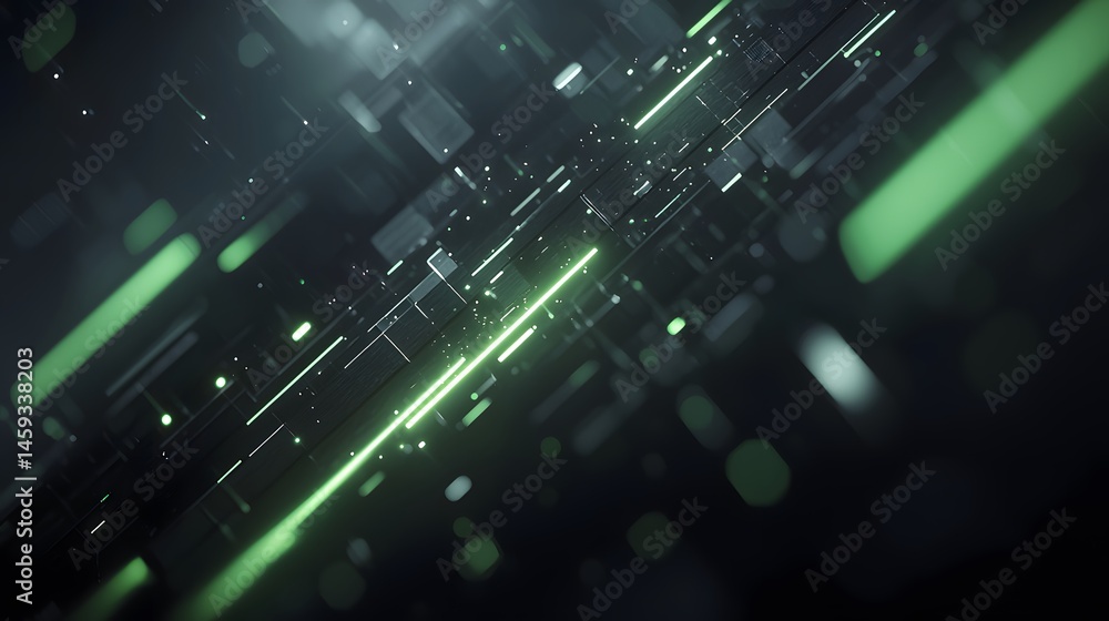 Aufkleber abstract digital network design with glowing lines.