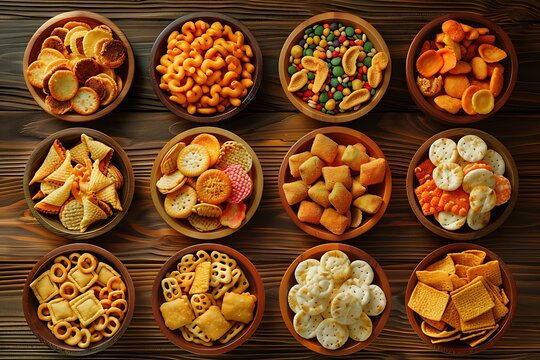 Variety of Indian Snacks Namkeen Mix Chaat Farsan Indian Food