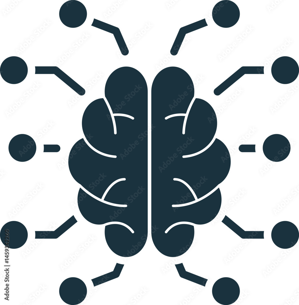 Poster brain connections representing machine learning and artificial intelligence
