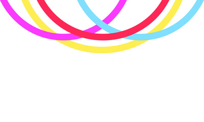 Fototapeta premium Curved lines birthday party decorations are colorful