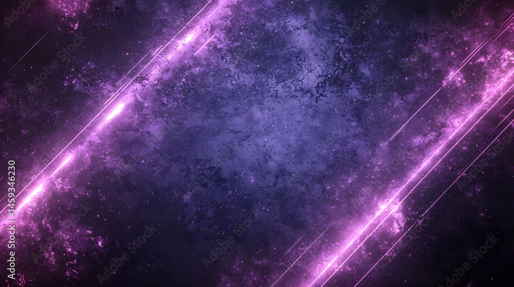 Poster abstract design with vibrant pink lines on a textured surface.