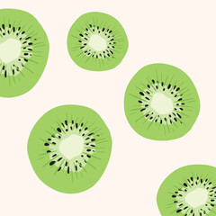 Fototapeta premium Cute kiwi hand drawing illustration. flat design style. colorful and editable vector