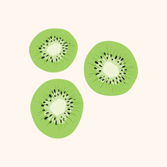 Obraz premium Cute kiwi hand drawing illustration. flat design style. colorful and editable vector