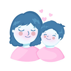 Mother and son Love happy Illustration