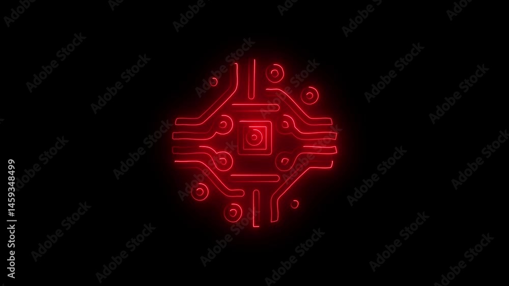 Poster abstract technology chip processor background circuit board and code, illustration blue technology b