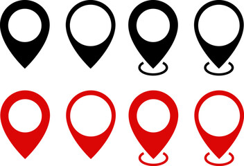 location icon set. map icons. position symbol. perfect for maps. pin symbol