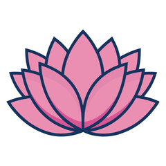 lotus vector art on withe background