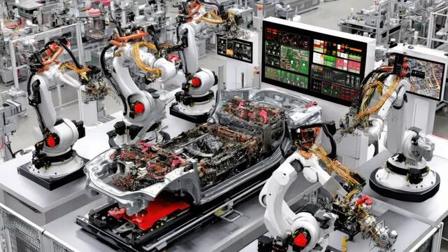 Advanced Robotics and Automation in Modern Manufacturing Process of Electric Vehicle Assembly Line