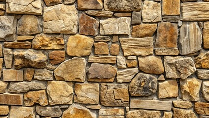 Obraz premium Close-up of a rough stone wall