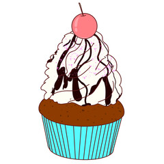 cute cupcake cartoon