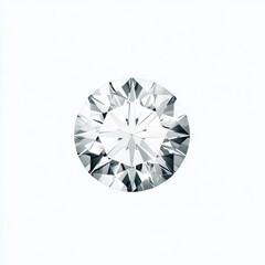 Fototapeta premium Round brilliant-cut diamond, facets, clarity, sparkle, precious