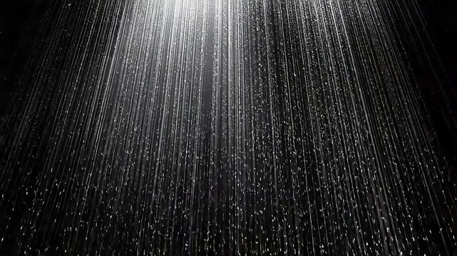 Cascading liquid abstract black and white