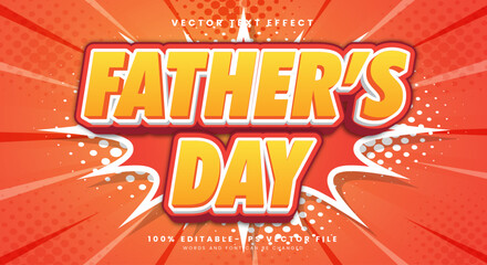 Father's Day 3D editable text effect Template Suitable for modern style design