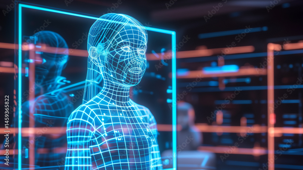 Poster This Advanced AI shows a freestanding digital figure with precise depthmap tracking.