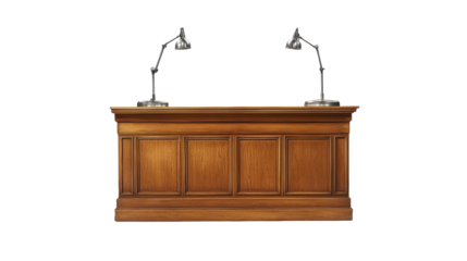 Elegant Wooden Reception Desk