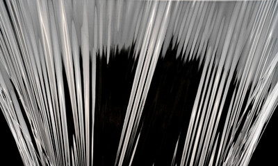 Abstract monochrome lines create depth and texture.