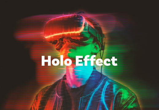 Hologram Photo Effect