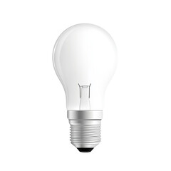 A single white lightbulb on black background simple clean design