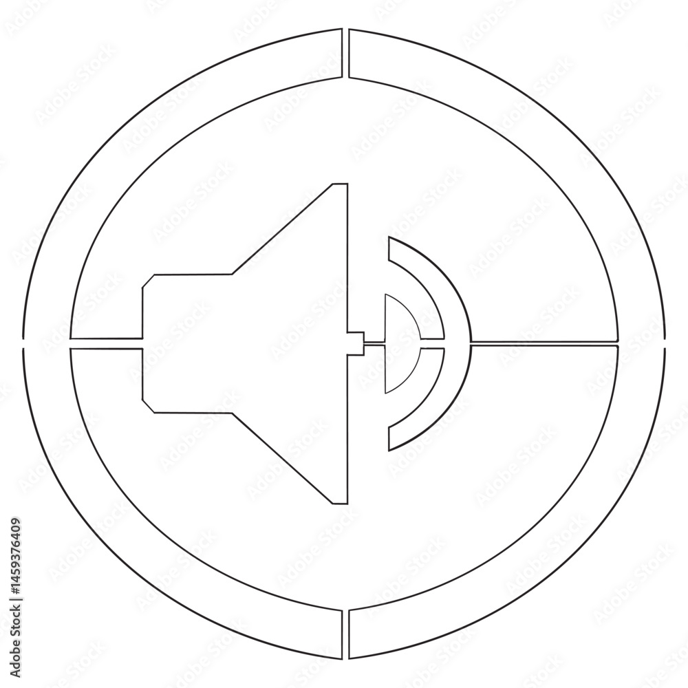 Poster speaker icon vector for web and mobile app. volume sign and symbol. loudspeaker icon. sound symbol. 