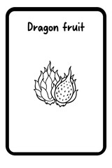 Coloring Fruit Flashcards