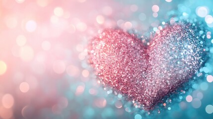 Obraz premium Heart of glittering sparkles