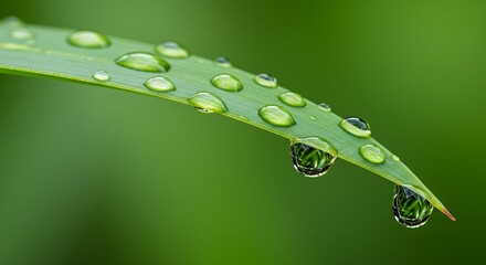 Dew drop on the leaf, 