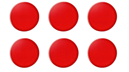 Title: Collection Set of Red Color Stickers for Creative Design in white background