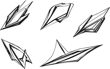 A set of vector elements, modern flat design with intricate black lines and futuristic aesthetics of sharp angles and smooth curves, simple two-dimensional shapes, soft dreamy atmosphere and high tech