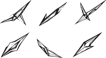 A set of vector elements, modern flat design with intricate black lines and futuristic aesthetics of sharp angles and smooth curves, simple two-dimensional shapes, soft dreamy atmosphere and high tech